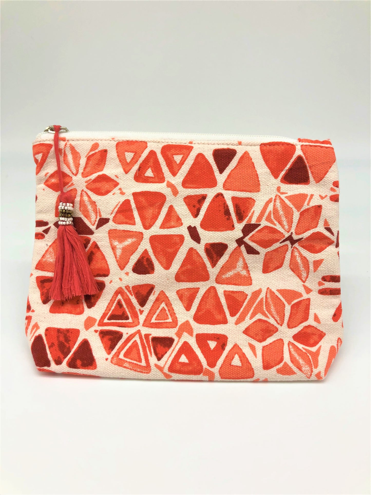 Coral Zippered Pouch